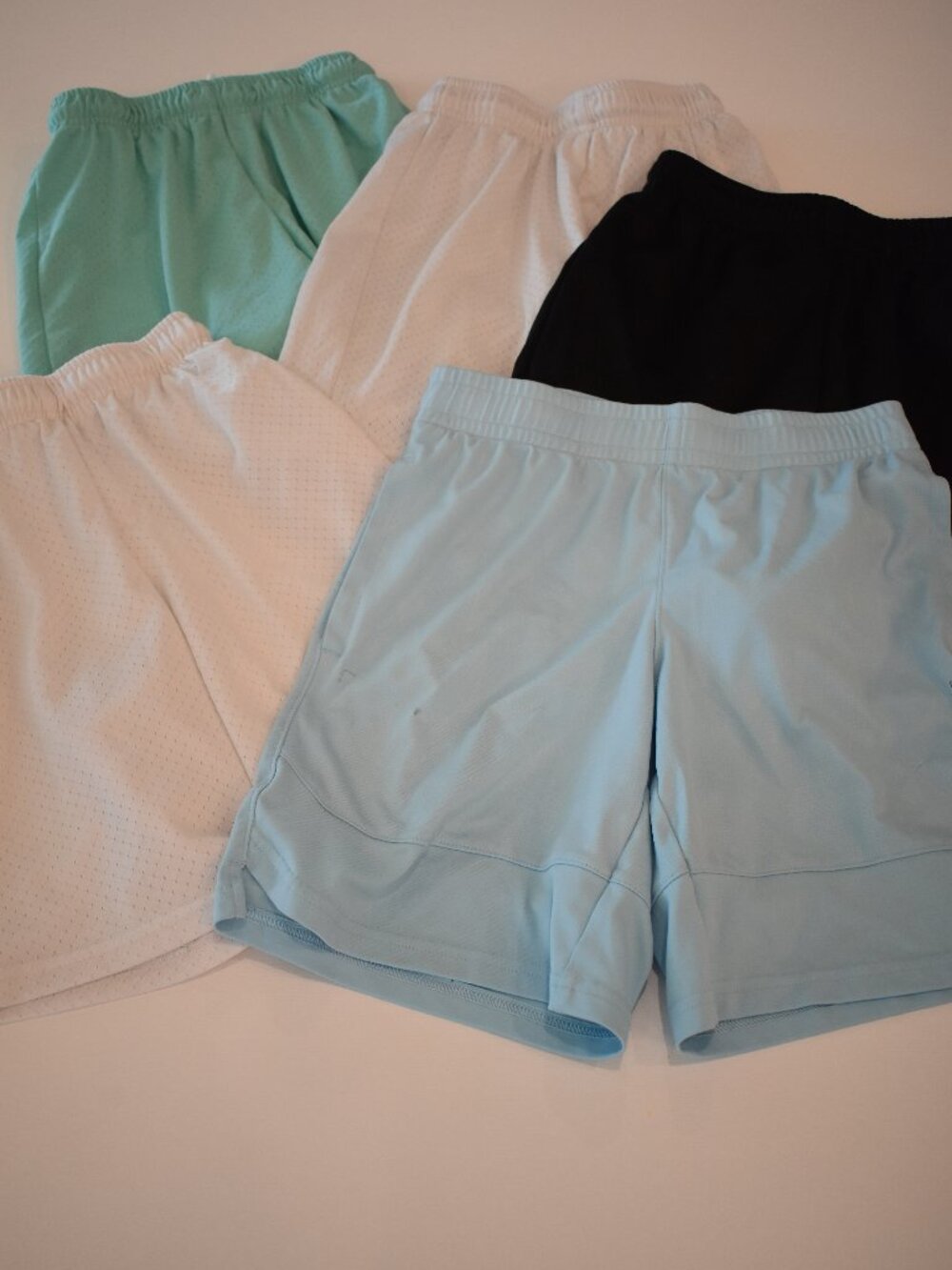 Bulk 5-Pair Boys Athletic Shorts Size Medium (10-12) BCG DSG Active Sports Gym